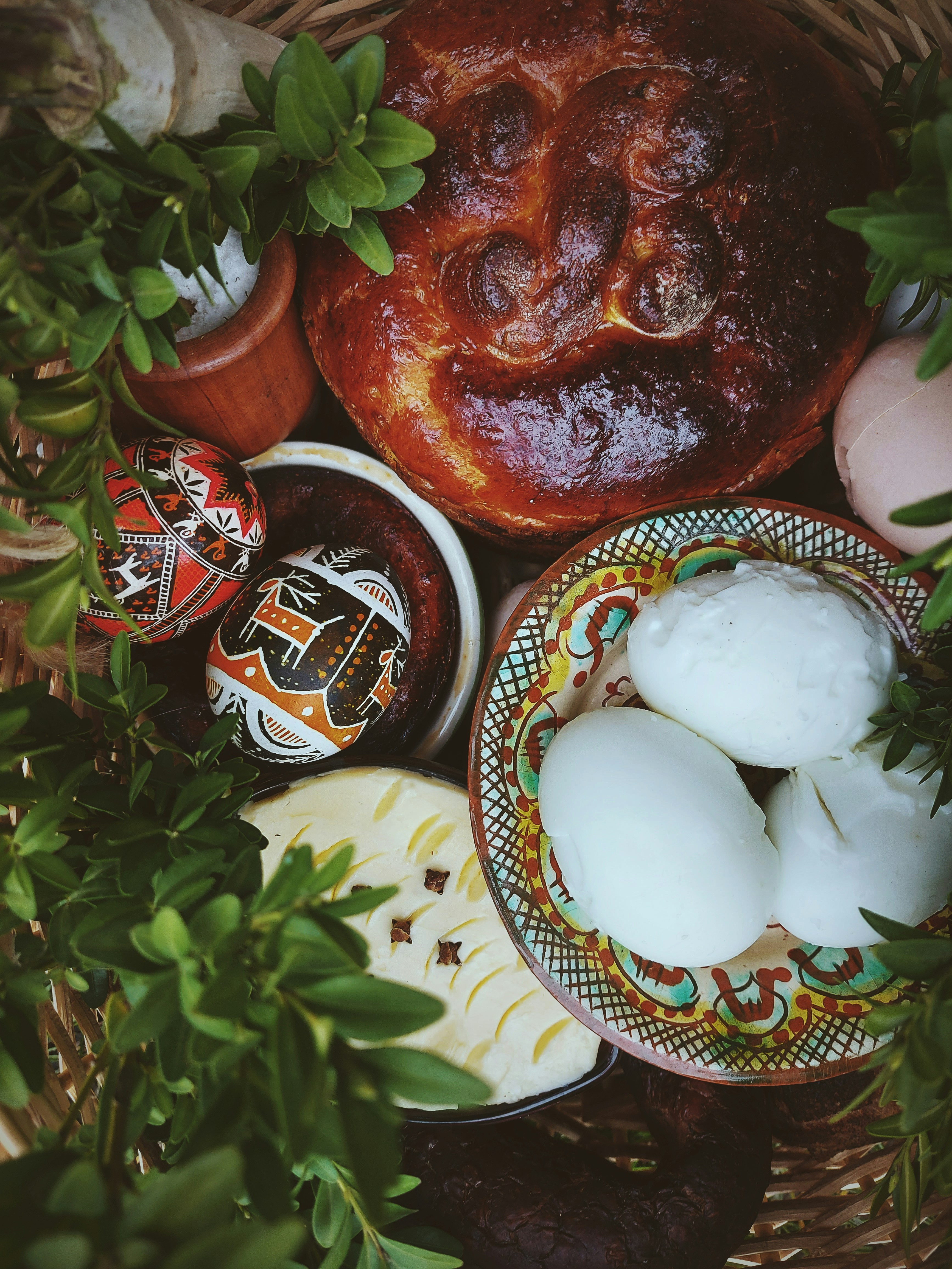 Великдень, кошик, свято, паска, писанки, крашанки