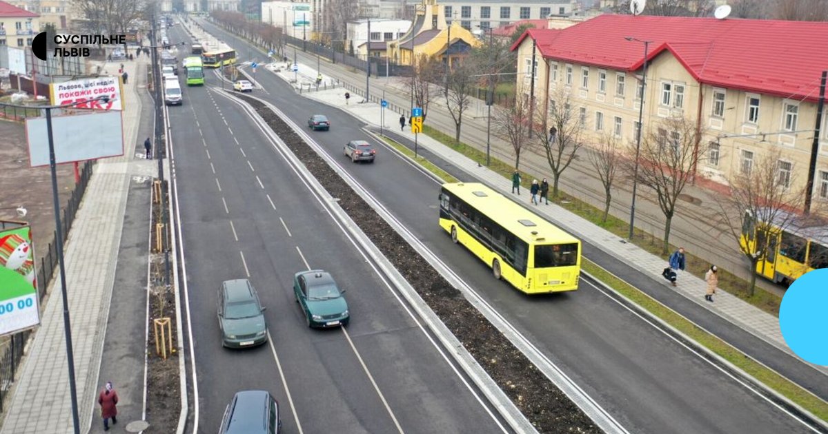 У Львові змінять організацію руху на п’яти вулицях: нові переходи, кільцевий острівець та заборона паркування