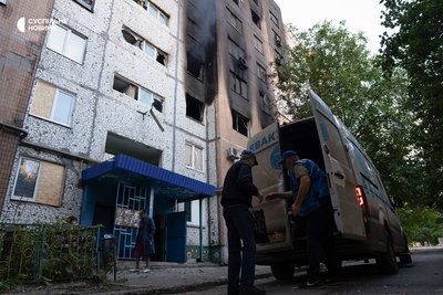 Волонтери гуманітарної місії «Проліска» вивозять цивільних з Краматорська. Донеччина, вересень 2026 року Волонтери гуманітарної місії «Проліска» вивозять цивільних з Краматорська. Донеччина, вересень 2026 року