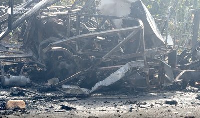 Удар по автобусах в Краматорську: який вигляд має місце атаки (фото) Удар по автобусах в Краматорську: який вигляд має місце атаки (фото)