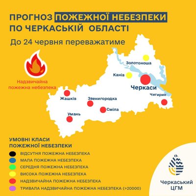 На Черкащині продовжує утримуватись найвищий рівень пожежної небезпеки На Черкащині продовжує утримуватись найвищий рівень пожежної небезпеки