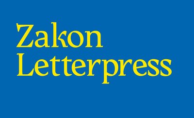 Шрифт Zakon Letterpress Шрифт Zakon Letterpress