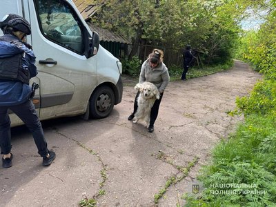 "Білі янголи" Сумщини евакуювали мешканку прикордоння з 12 собаками "Білі янголи" Сумщини евакуювали мешканку прикордоння з 12 собаками