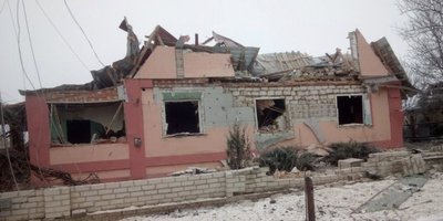 Пошкоджений будинок на Куп'янщині Пошкоджений будинок на Куп'янщині