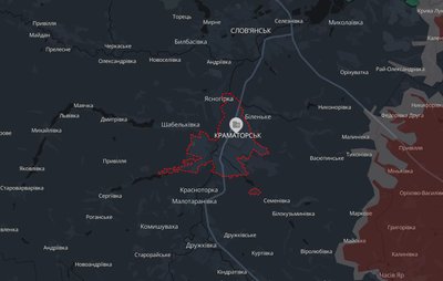 Місто Краматорськ Донецької області на мапі аналітичного проєкту DeepState 8 липня 2026 року Місто Краматорськ Донецької області на мапі аналітичного проєкту DeepState 8 липня 2026 року