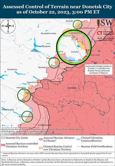 Карта боїв поблизу Авдіївки Карта боїв поблизу Авдіївки