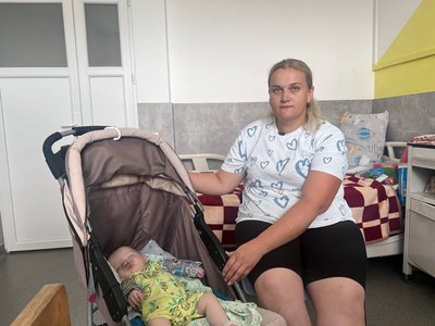 Ольга Євуш із сином Артемом, 24 липня 2024 Ольга Євуш із сином Артемом, 24 липня 2024