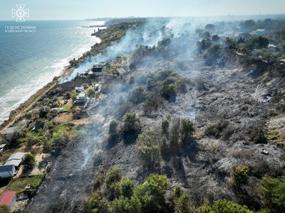 Пожежа в Чорномовці в Одесі Пожежа в Чорномовці в Одесі