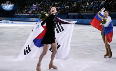 Фігуристки Юна Кім та Аделіна Сотнікова на Олімпіаді-2014 у Сочі