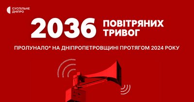 На Дніпропетровщині впродовж 2024 року сигнал повітряної тривоги лунав 2036 разів На Дніпропетровщині впродовж 2024 року сигнал повітряної тривоги лунав 2036 разів