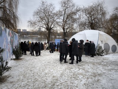 Святкування Водохреща у Холодногірському районі Харкова, 6 січня 2025 року Святкування Водохреща у Холодногірському районі Харкова, 6 січня 2025 року