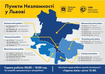Адреси "пунктів незламності" Адреси "пунктів незламності"