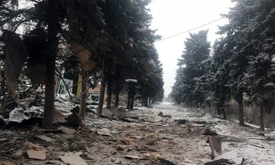 Наслідки обстрілів Донеччини 1 лютого. Фото: сайт поліції Донеччини Наслідки обстрілів Донеччини 1 лютого. Фото: сайт поліції Донеччини