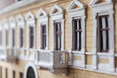 Частина макету будівлі, яка розташована на вулиці Заньковецької у Чернівцях