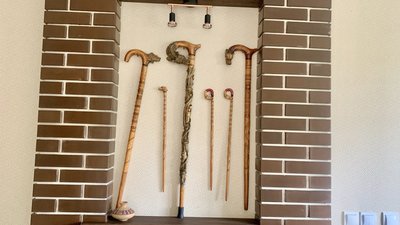 палиці для ходьби, різьблені палиці, різьба