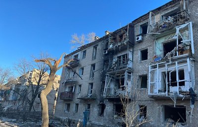 Наслідки обстрілів Донеччини 13 березня. Фото: сайт поліції Донеччини