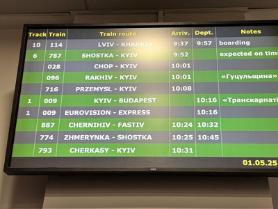 Потяг "Київ-Будапешт" назвали Eurovision Express Потяг "Київ-Будапешт" назвали Eurovision Express