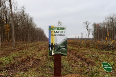 На Вінниччині висадили "Ліс памʼяті" на честь полеглого захисника На Вінниччині висадили "Ліс памʼяті" на честь полеглого захисника