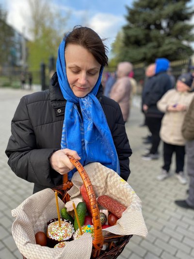 У Костянтинівці віряни освятили пасхи У Костянтинівці віряни освятили пасхи