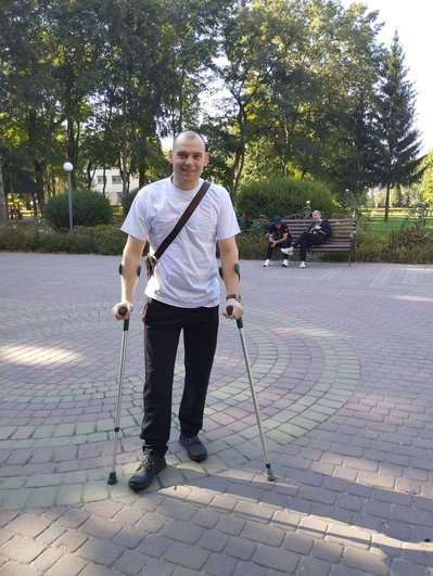Володимир Іванов під час реабілітації Володимир Іванов під час реабілітації