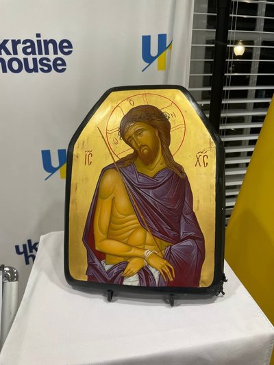 ікона на бронеплиті, Андрій Охоцький