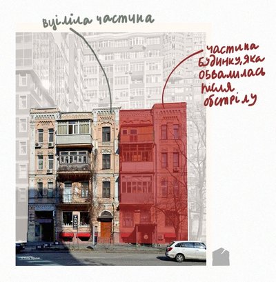 Кияни просять відновити історичну будівлю у центрі Києва, в яку влучив дрон РФ