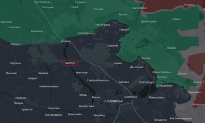 Адамівка Донецької області на мапі аналітичного проєкту DeepState 15 липня 2026 року