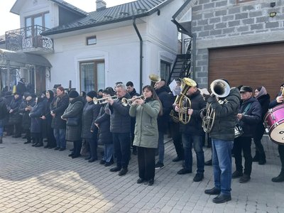 Похорон Юрія Мельника, попрощалися з військовим, Тернопільщина, лютий 2025 Похорон Юрія Мельника, попрощалися з військовим, Тернопільщина, лютий 2025