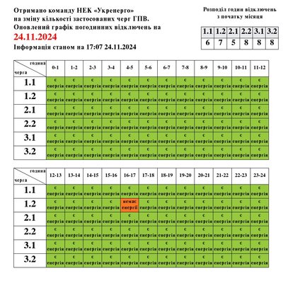 Як на Львівщині вимикатимуть світло 24 листопада: графіки