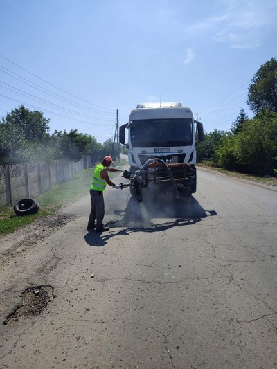 Ремонт дороги на Харківщині