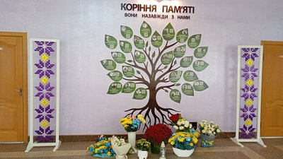 Стела "Коріння пам’яті", 19 школа, Тернопіль Стела "Коріння пам’яті", 19 школа, Тернопіль