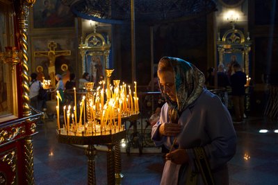 Вірянка у свято Великодня у Михайлівському золотоверхому соборі у Києві 5 травня 2024 року Вірянка у свято Великодня у Михайлівському золотоверхому соборі у Києві 5 травня 2024 року