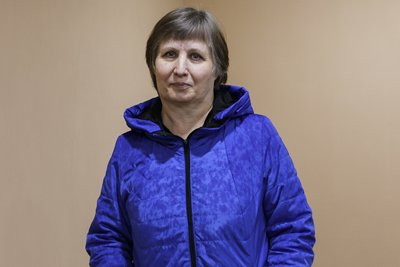 Людмила Сорока, засуджена з колабораціонізм в Лимані, в актовому залі Дніпровської колонії № 4 Людмила Сорока, засуджена з колабораціонізм в Лимані, в актовому залі Дніпровської колонії № 4