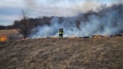 Пожежа сухостою на Черкащині Пожежа сухостою на Черкащині