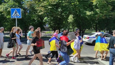 У Черкасах відбувся марш на підтримку військовополонених
