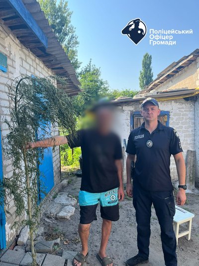Житель Харківщини виростив кущ конопель, вищий за свій зріст Житель Харківщини виростив кущ конопель, вищий за свій зріст