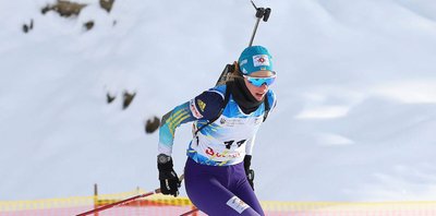 Валерія Дмитренко під час гонок чемпіонату України з біатлону Валерія Дмитренко під час гонок чемпіонату України з біатлону