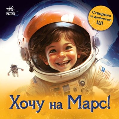 Згенерована ШІ обкладинка книжки "Хочу на Марс" Згенерована ШІ обкладинка книжки "Хочу на Марс"