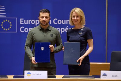 Президент Володимир Зеленський та прем’єр-міністерка Естонії Кая Каллас Президент Володимир Зеленський та прем’єр-міністерка Естонії Кая Каллас