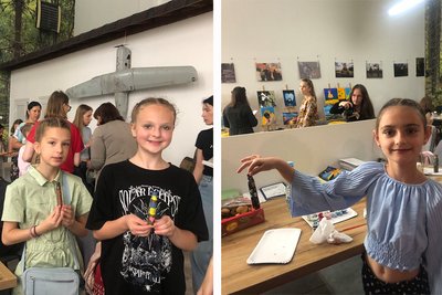 "Дякую за твій захист": в Житомирі діти передали Дому ветерана малюнки та набори для арттерапії "Дякую за твій захист": в Житомирі діти передали Дому ветерана малюнки та набори для арттерапії
