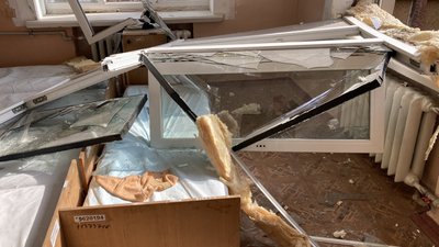 Інститут профзахворювань у Харкові був пошкоджений російським "Шахедом", березень 2025 року Інститут профзахворювань у Харкові був пошкоджений російським "Шахедом", березень 2025 року