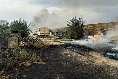 На Одещині знову горіла суха трава