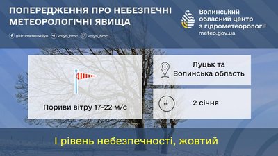 Погода на Волині 2 січня