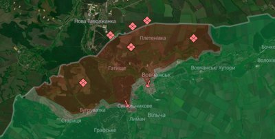 DeepState повідомив про просування РФ у Вовчанську DeepState повідомив про просування РФ у Вовчанську