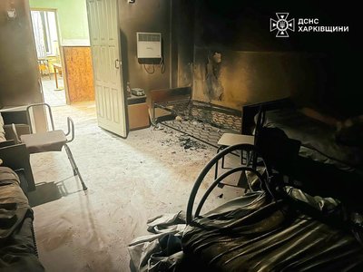 Пожежа у психоневрологічному інтернаті у Південному 4 січня Пожежа у психоневрологічному інтернаті у Південному 4 січня