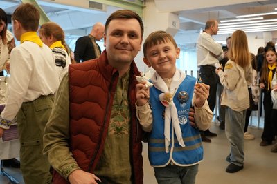 Андрій Стасюк, його син, акція "Різдвяна свічечка", Івано-Франківськ