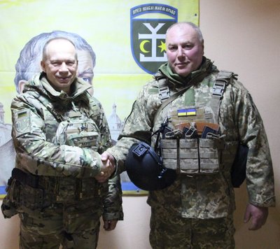 Олександр Сирський і Артавазд "Михалич", 21 січня 2024 року Олександр Сирський і Артавазд "Михалич", 21 січня 2024 року