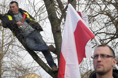 Протест польських фермерів, Варшава, 27 лютого 2024 Протест польських фермерів, Варшава, 27 лютого 2024