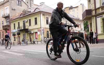 Геннадій Маїло, переселенець, велопробіг до дня міста, Івано-Франківськ Геннадій Маїло, переселенець, велопробіг до дня міста, Івано-Франківськ