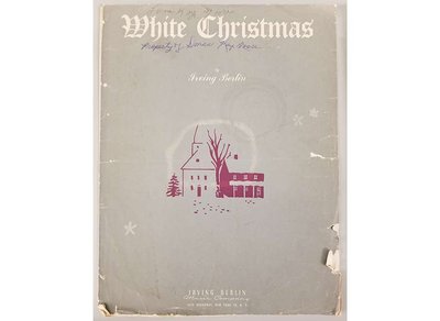 Ноти пісні White Christmas американки Донни Рей Мур та її дядька, військового Ніла К. Мура Ноти пісні White Christmas американки Донни Рей Мур та її дядька, військового Ніла К. Мура